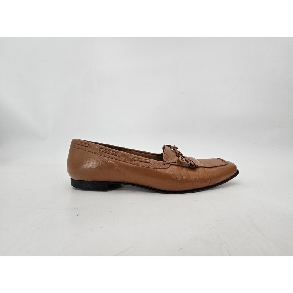 Ralph Lauren Purple Label Women's Quillis Loafer Brown Sz 7 1/2 Made In Italy